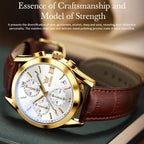 OLEVS 2872 Men Three Eyes Six Needles Chronograph Waterproof Quartz Watch