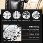 OLEVS 2876 Men Multifunctional Sports Chronograph Quartz Watch