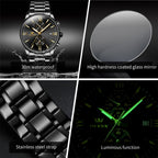 OLEVS 2886 Men Sports Chronograph Waterproof Luminous Quartz Watch
