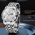 OLEVS 2892 Men Multifunctional Business Waterproof Quartz Watch