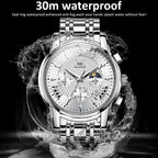 OLEVS 2892 Men Multifunctional Business Waterproof Quartz Watch