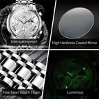 OLEVS 2892 Men Multifunctional Business Waterproof Quartz Watch