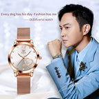 OLEVS 5189 Women Heart Shape Waterproof Quartz Watch