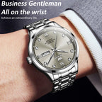 OLEVS 9946 Men Diamond Roman Scale Waterproof Quartz Watch