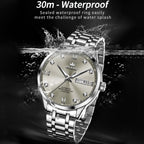 OLEVS 9946 Men Diamond Roman Scale Waterproof Quartz Watch