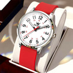 OLEVS 9953 Women Simple Silicone Strap Waterproof Quartz Watch