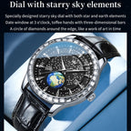 OLEVS 9967 Men Starry Sky Face Diamond Bezel Quartz Watch