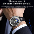 OLEVS 9967 Men Starry Sky Face Diamond Bezel Quartz Watch