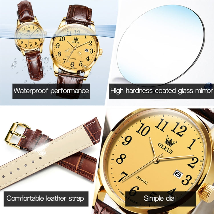 OLEVS 5566 Women Simple Single Calendar Waterproof Quartz Watch, 5566 Women