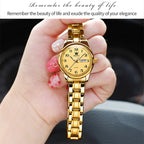 OLEVS 5567 Women Steel Strap Waterproof Quartz Watch, 5567 Women