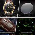 OLEVS 6896 Men Multifunctional Luminous Waterproof Quartz Watch, 6896 Men
