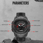 NORTH EDGE MARS3 Outdoor Waterproof Men Carbon Fiber Electronic Sports Watch, MARS3