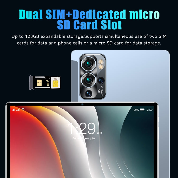 S22 10.1 inch 3G Tablet PC, Android 7.0 MTK6735 Octa Core, Support Dual SIM, WiFi, Bluetooth, GPS, S22 2GB+32GB