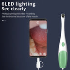 AN109 6LEDs 1080P 3 in 1 Visible Oral Endoscope, 3 in 1 (Green)