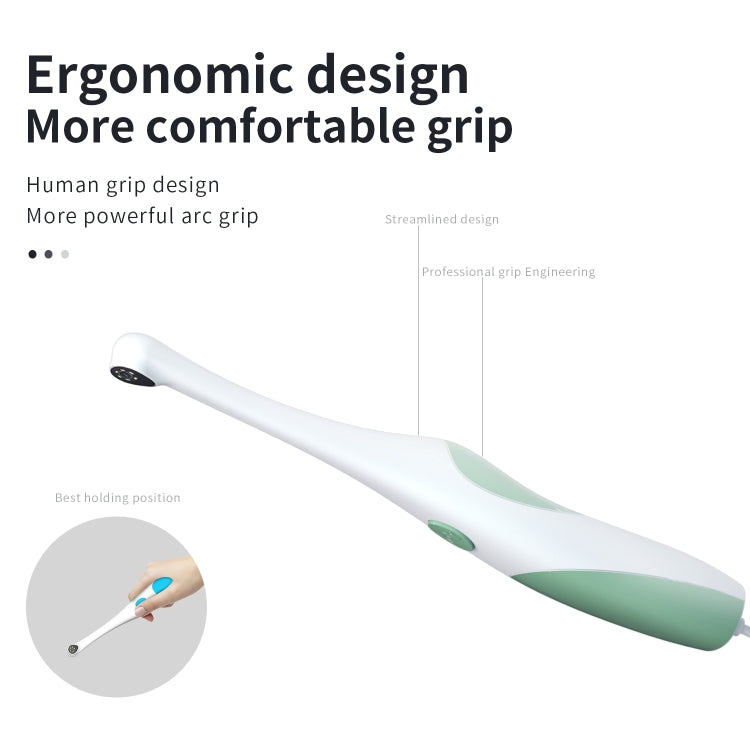AN109 6LEDs 1080P 3 in 1 Visible Oral Endoscope, 3 in 1 (Green)
