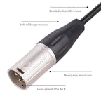 0.3m 6.35mm Female to XLR Male Microphone Audio Conversion Cable, 635K04-03
