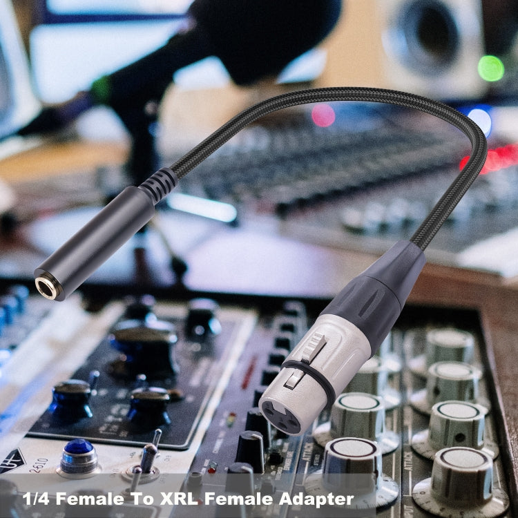 0.3m 6.35mm Female to XLR Female Microphone Audio Conversion Cable, 635K03-03