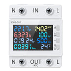 KWS-302 170-270V Multifunctional AC Digital Display Rail Voltage and Current Monitoring Meter, KWS-302