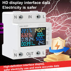 KWS-302 170-270V Multifunctional AC Digital Display Rail Voltage and Current Monitoring Meter, KWS-302