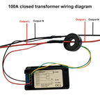 KWS-AC300-100A 50-300V AC Digital Current Voltmeter with Closed Transformer, KWS-AC300-100A with Closed Transformer