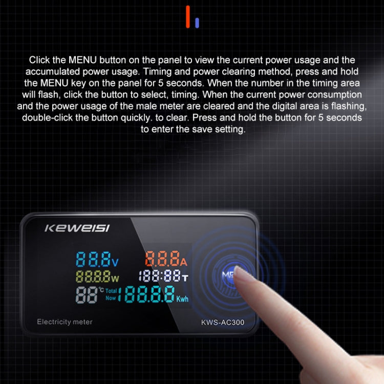 KWS-AC300-100A 50-300V AC Digital Current Voltmeter with Closed Transformer, KWS-AC300-100A with Closed Transformer