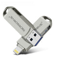 MicroDrive 2 In 1 Lightning + USB2.0 Portable Metal USB Flash Disk, 8GB, 16GB, 32GB, 64GB, 128GB, 256GB, 512GB