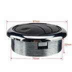 Knob Type 75mm AC Air Outlet Vent for RV Bus Boat Yacht, Thread Height: 22mm, 22mm Knob Type