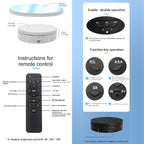 22cm Mirror Electric Rotating Display Stand Live Video Shooting Props Turntable, Regular Version, With Remote Control