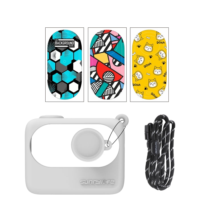Sunnylife Silicone Case Stickers Skin Wrap Lens Cover with Neck Strap, For Insta360 GO 3