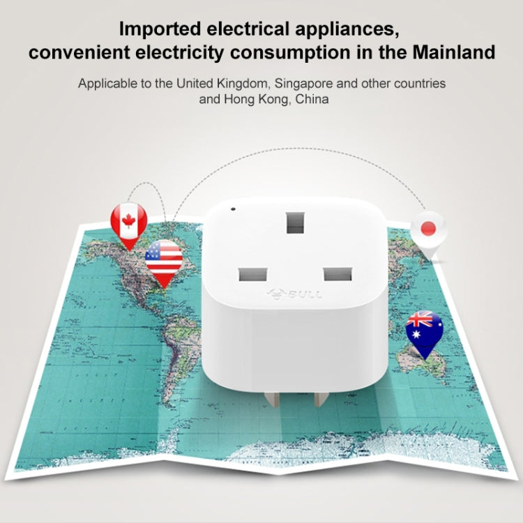 BULL UK Plug to CN Plug Socket Power Adapter, UK Plug to CN Plug