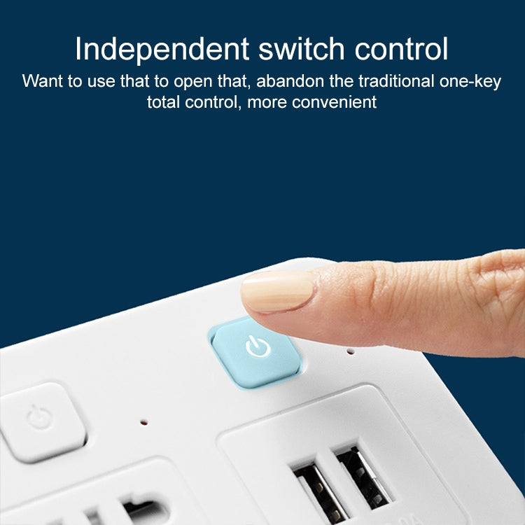 Home Office Multifunctional USB Wireless Plug Converter Plug Board, with Night Light, 1 to 3 + 2USB