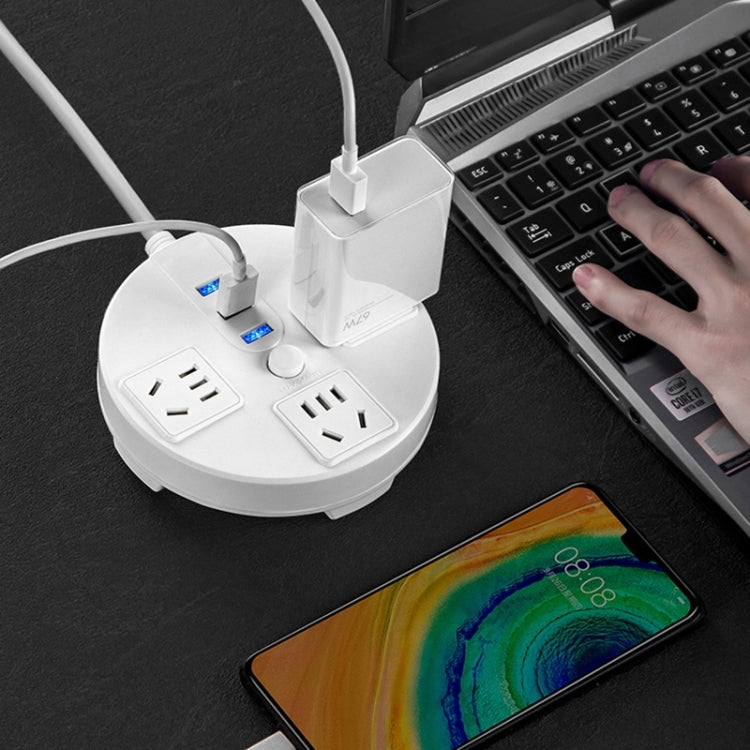 Desktop Multi-functional Socket with Cable and USB Interface, 1.8m