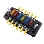 CP-4041 Vertical 6 Way Fuse Block with Fuses and Terminals, Vertical 6 Way