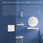 Original Xiaomi Aqara Smart Wall Switch D1,, Zero FireWire Three Button Version
