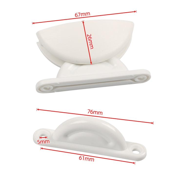 A8627 2 Pair RV Hatch Semi-circular Retainer Kit with Screws