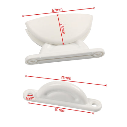 A8627 2 Pair RV Hatch Semi-circular Retainer Kit with Screws