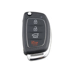 4-button Folding Car Key Shell with Metal Edge Solaris ix35 ix4 Santa For Hyundai Sonata 2014-2017 / Tucson 2016-2019 /  Santa Fe 2013-2016, For Hyundai 4-button Solaris ix35 ix4