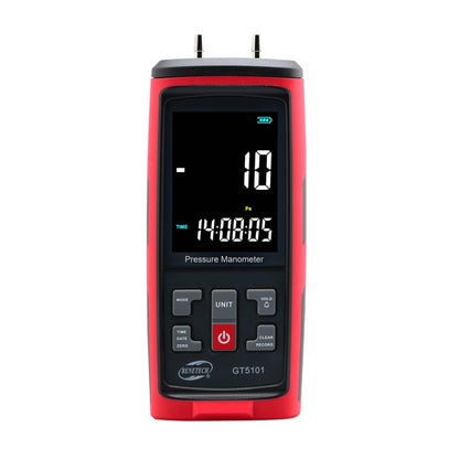 BENETECH GT5101 LCD Display Differential Pressure Meter, 1KPa, 2KPa, 4KPa, 10KPa, 40KPa, 50KPa, 125Pa, 250Pa, 100KPa