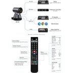 FEELWORLD 4K12X 4K PTZ Camera 12X Optical Zoom AI Tracking HDMI USB IP Remote Control, 4K12X