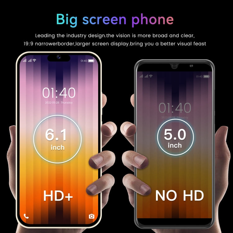 I14 Pro / N85 4G, 6.1 inch Screen, Face Identification, Android  8.1 MTK6737 Quad Core, Network: 4G, Dual SIM, I14 Pro / N85 4G 1GB+8GB