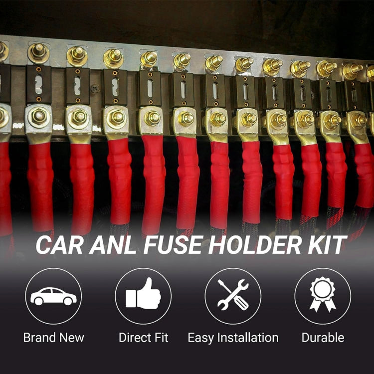 3 in 1 ANL Car Audio Modified Fuse Holder with 200A Fuse, 50A, 80A, 100A, 120A, 125A, 150A, 200A, 250A, 300A, 400A, 500A