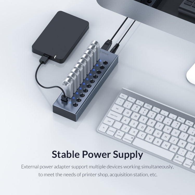 ORICO BT2U3-16AB-GY-BP 16 Ports USB 3.0 HUB with Individual Switches, 16AB