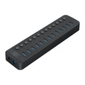 ORICO CT2U3-13AB Plastic Stripes 13 Ports USB 3.0 HUB with Individual Switches, AU Plug, EU Plug, UK Plug, US Plug