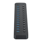 ORICO CT2U3-13AB Plastic Stripes 13 Ports USB 3.0 HUB with Individual Switches, AU Plug, EU Plug, UK Plug, US Plug