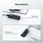 ORICO CT2U3-13AB Plastic Stripes 13 Ports USB 3.0 HUB with Individual Switches, AU Plug, EU Plug, UK Plug, US Plug