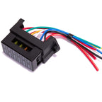 6 Ways 2 In 6 Out Fuse Box Fuse Panel Holder with Fuse