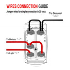 6pcs / Set Car Marine 5 Pin Rocker Switch Jumper Wire kit with Male & Female Terminals