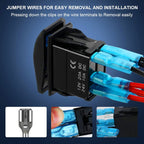 6pcs / Set Car Marine 5 Pin Rocker Switch Jumper Wire kit with Male & Female Terminals