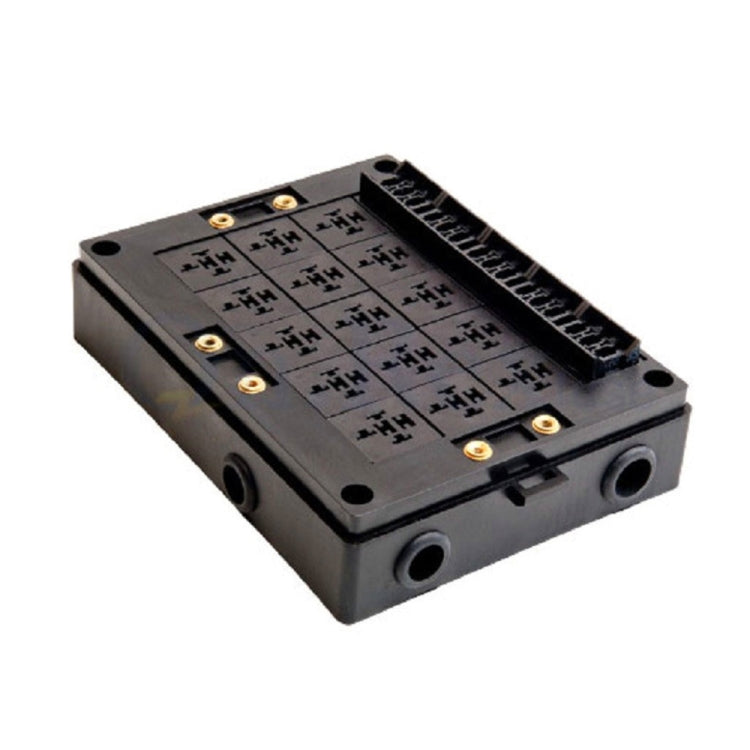 40A Car New Energy Multi-Way Fuse Relay Box Fuse Holder with 15pcs Fuse Blades, 5 Pin, 4 Pin