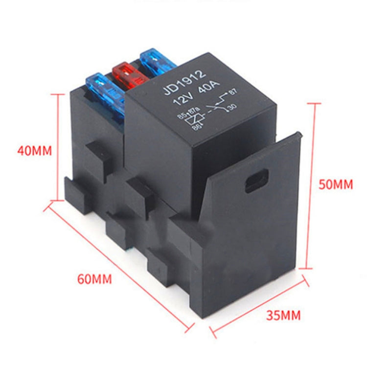 Car RV Engine Compartment Multi-Way Fuse Holder 3 Ways With Relay Holder, 12V 4 Pin, 12V 5 Pin, 24V 4 Pin, 24V 5 Pin
